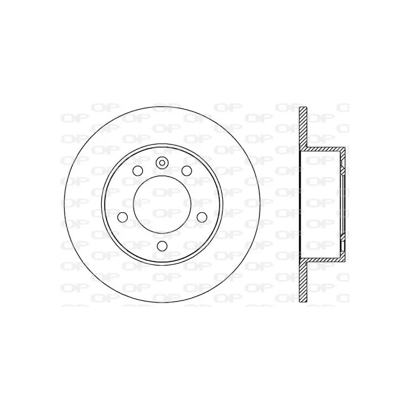 Jeu de 2 disques de frein arrière OPEN PARTS BDA2589.10