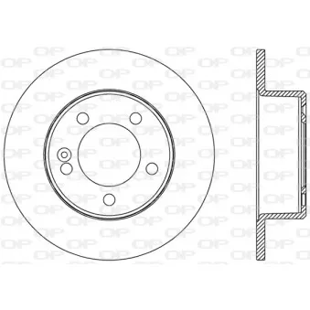 Jeu de 2 disques de frein arrière OPEN PARTS BDA2599.10