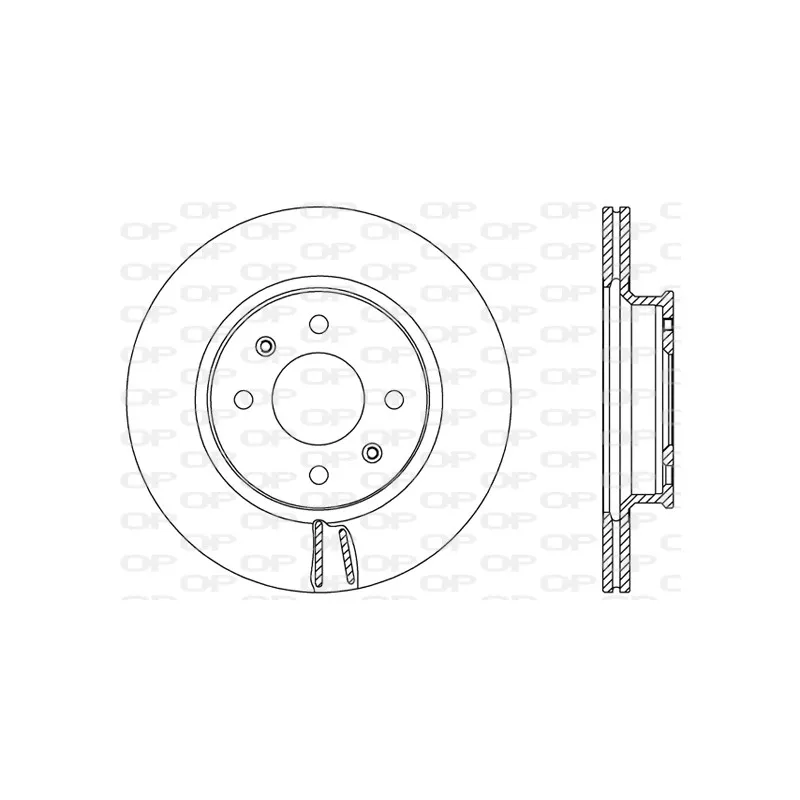Jeu de 2 disques de frein avant OPEN PARTS BDA2601.20