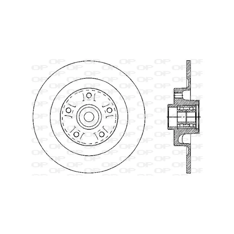 Jeu de 2 disques de frein arrière OPEN PARTS BDA2602.30