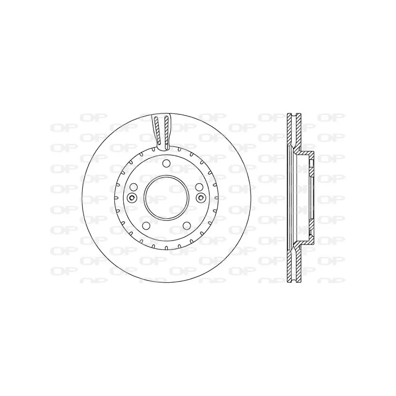 Jeu de 2 disques de frein avant OPEN PARTS BDA2603.20