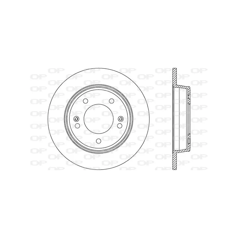 Jeu de 2 disques de frein arrière OPEN PARTS BDA2604.10