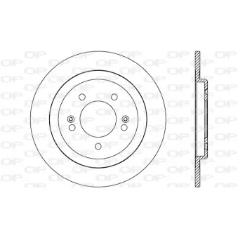 Jeu de 2 disques de frein arrière OPEN PARTS BDA2605.10