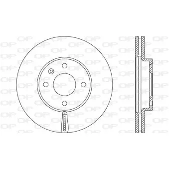Jeu de 2 disques de frein avant OPEN PARTS BDA2631.20