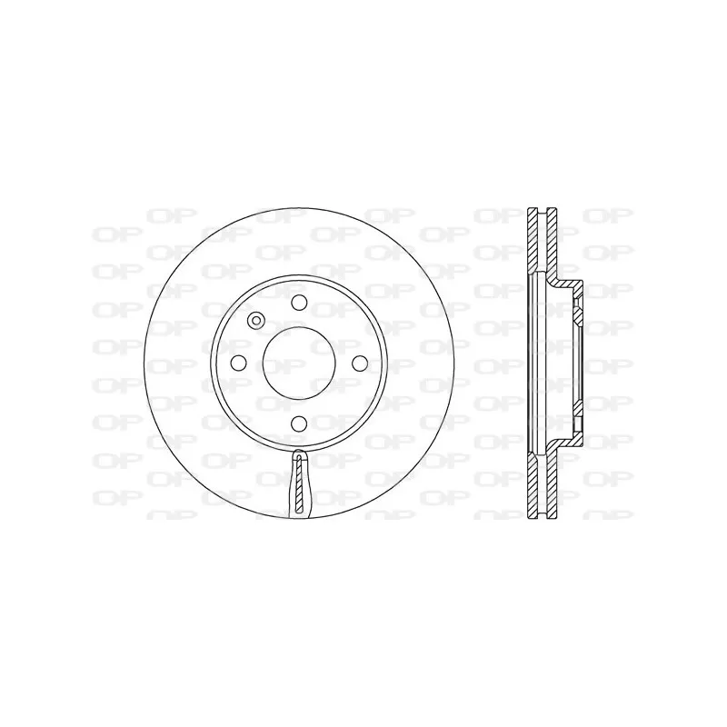 Jeu de 2 disques de frein avant OPEN PARTS BDA2631.20