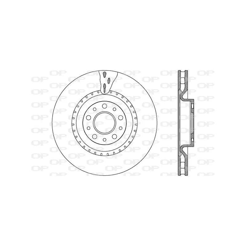 Jeu de 2 disques de frein avant OPEN PARTS BDA2634.20