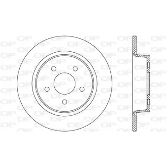 Jeu de 2 disques de frein arrière OPEN PARTS BDA2635.10