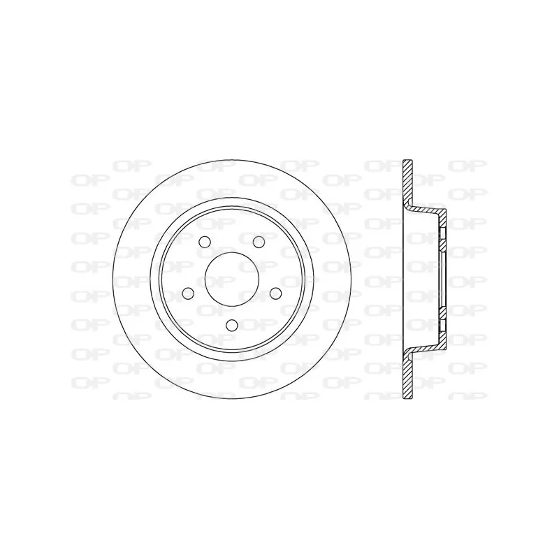 Jeu de 2 disques de frein arrière OPEN PARTS BDA2635.10