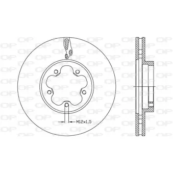 Jeu de 2 disques de frein avant OPEN PARTS BDA2636.20