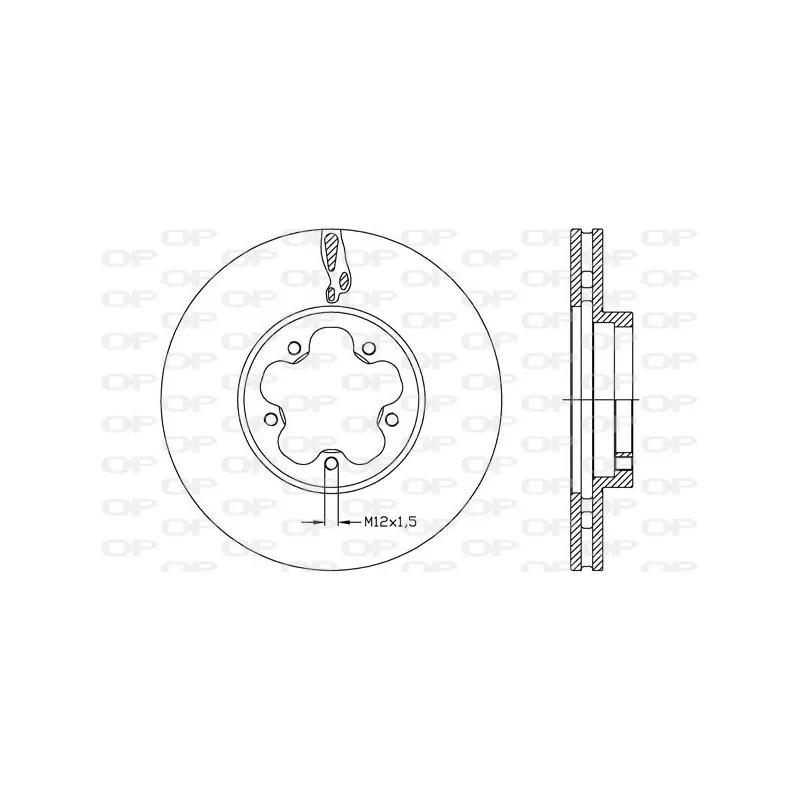 Jeu de 2 disques de frein avant OPEN PARTS BDA2636.20