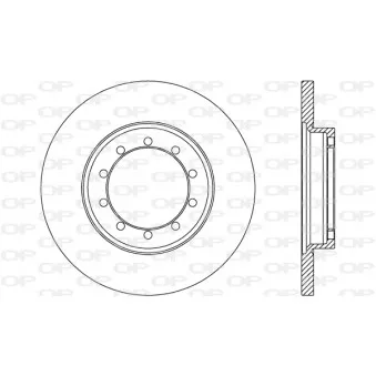 Jeu de 2 disques de frein arrière OPEN PARTS BDA2637.10