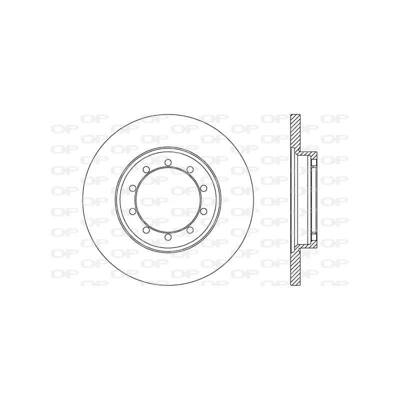 Jeu de 2 disques de frein arrière OPEN PARTS BDA2637.10