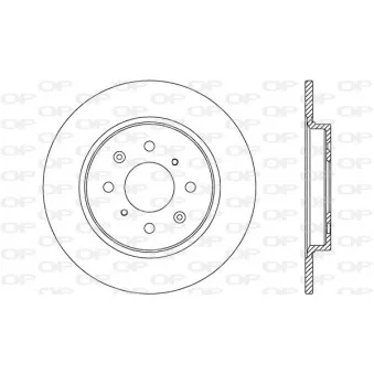 Jeu de 2 disques de frein arrière OPEN PARTS BDA2638.10