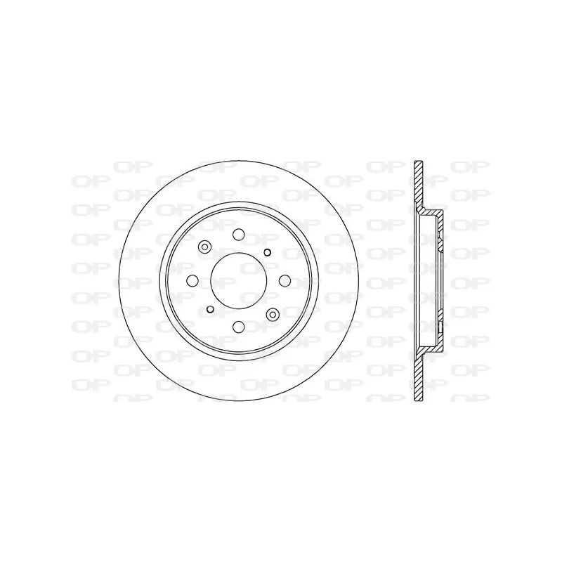 Jeu de 2 disques de frein arrière OPEN PARTS BDA2638.10