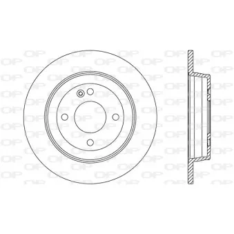 Jeu de 2 disques de frein arrière OPEN PARTS BDA2640.10