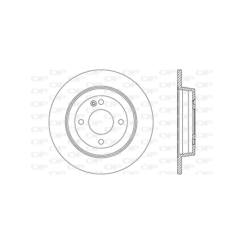 Jeu de 2 disques de frein arrière OPEN PARTS BDA2640.10