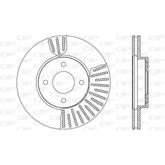 Jeu de 2 disques de frein avant OPEN PARTS BDA2648.20