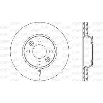 Jeu de 2 disques de frein avant OPEN PARTS BDA2652.20