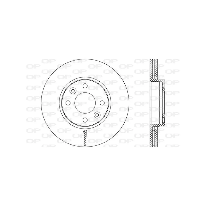 Jeu de 2 disques de frein avant OPEN PARTS BDA2652.20