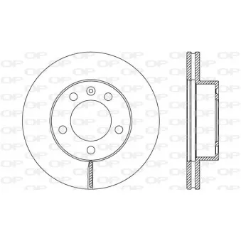 Jeu de 2 disques de frein avant OPEN PARTS BDA2654.20
