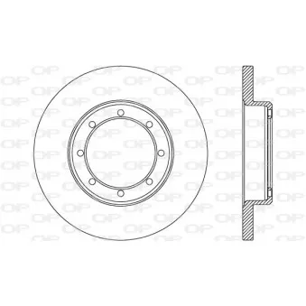 Jeu de 2 disques de frein arrière OPEN PARTS BDA2655.10