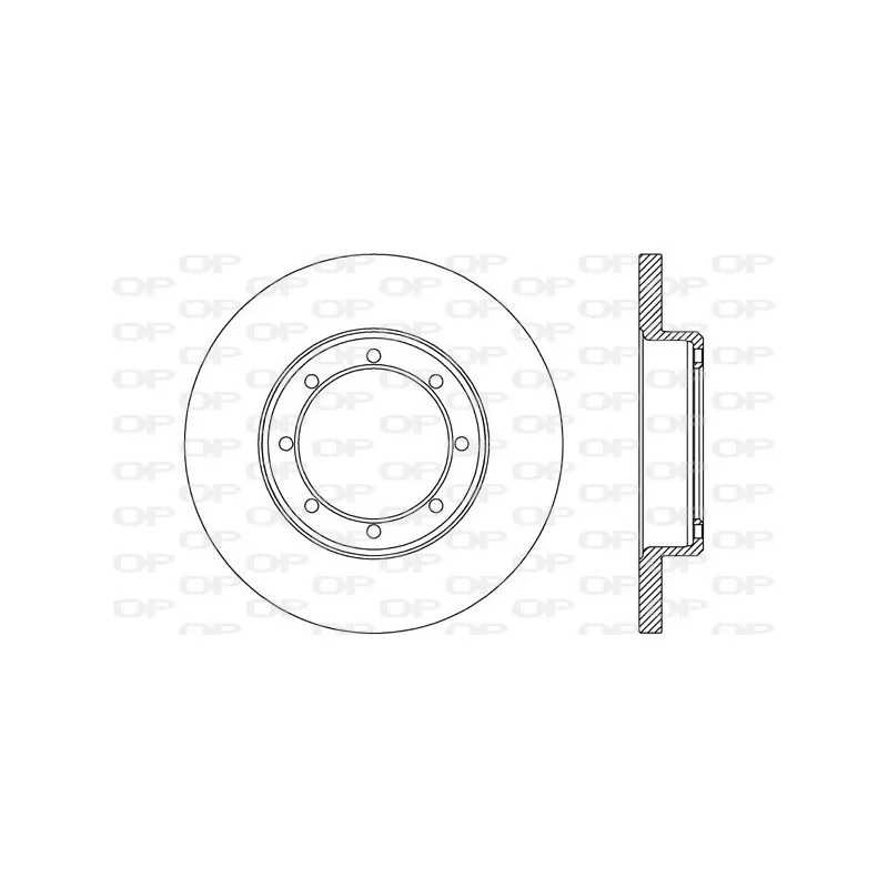 Jeu de 2 disques de frein arrière OPEN PARTS BDA2655.10