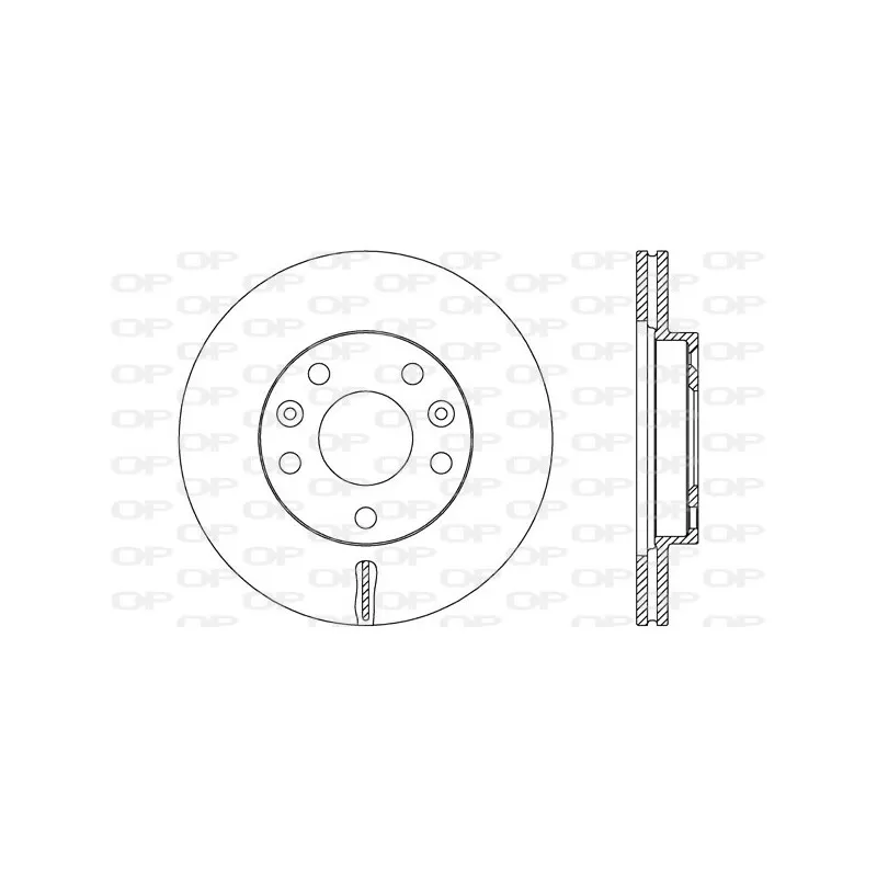 Jeu de 2 disques de frein avant OPEN PARTS BDA2656.20