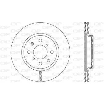 Jeu de 2 disques de frein avant OPEN PARTS BDA2658.20