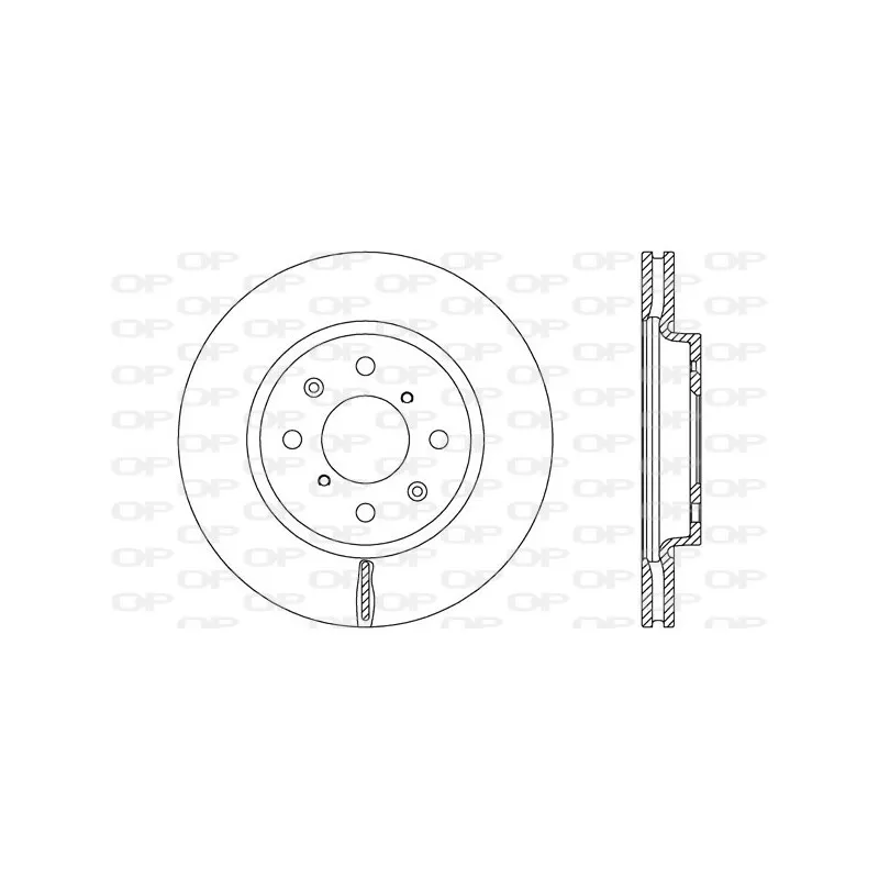 Jeu de 2 disques de frein avant OPEN PARTS BDA2658.20