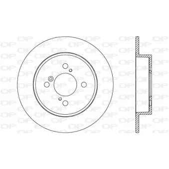 Jeu de 2 disques de frein arrière OPEN PARTS BDA2660.10