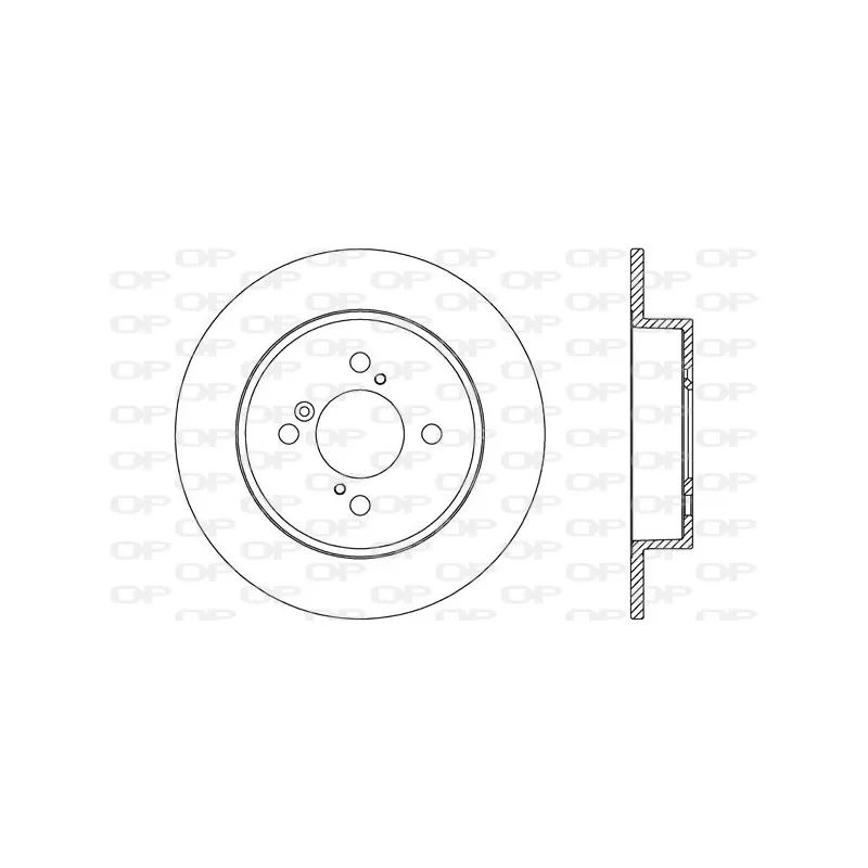 Jeu de 2 disques de frein arrière OPEN PARTS BDA2660.10