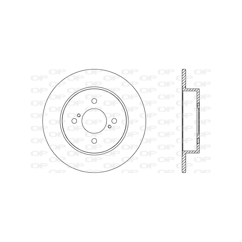 Jeu de 2 disques de frein arrière OPEN PARTS BDA2662.10