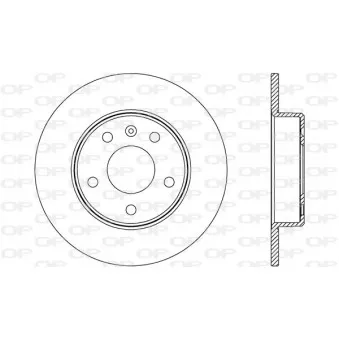 Jeu de 2 disques de frein arrière OPEN PARTS BDA2667.10