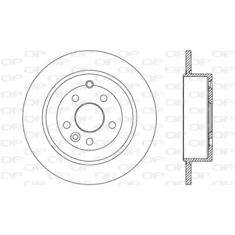Jeu de 2 disques de frein arrière OPEN PARTS BDA2671.10
