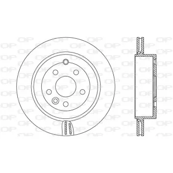 Jeu de 2 disques de frein arrière OPEN PARTS BDA2672.20