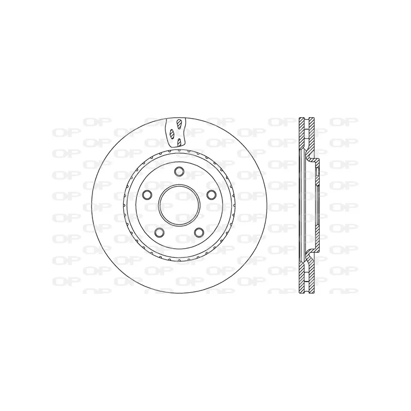 Jeu de 2 disques de frein avant OPEN PARTS BDA2674.20