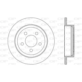 Jeu de 2 disques de frein arrière OPEN PARTS BDA2676.10