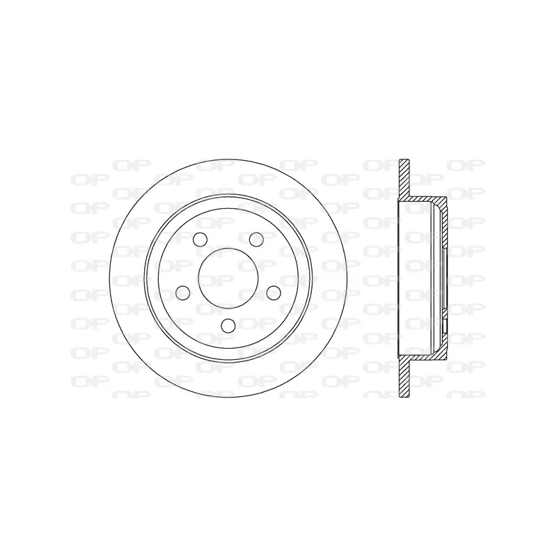 Jeu de 2 disques de frein arrière OPEN PARTS BDA2676.10