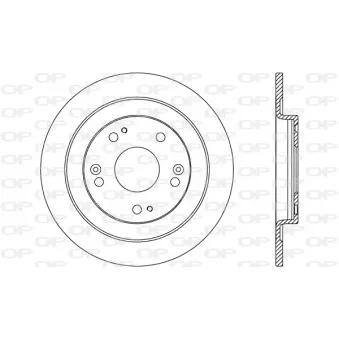 Jeu de 2 disques de frein arrière OPEN PARTS