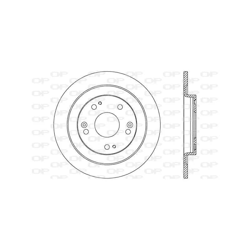 Jeu de 2 disques de frein arrière OPEN PARTS BDA2685.10