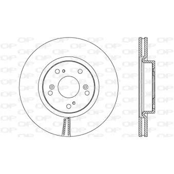 Jeu de 2 disques de frein avant OPEN PARTS BDA2686.20