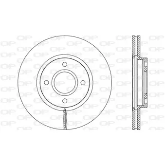 Jeu de 2 disques de frein avant OPEN PARTS BDA2688.20
