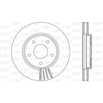 Jeu de 2 disques de frein avant OPEN PARTS BDA2692.20