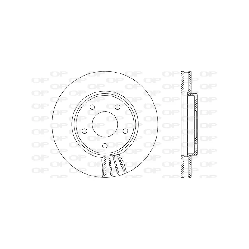 Jeu de 2 disques de frein avant OPEN PARTS BDA2692.20