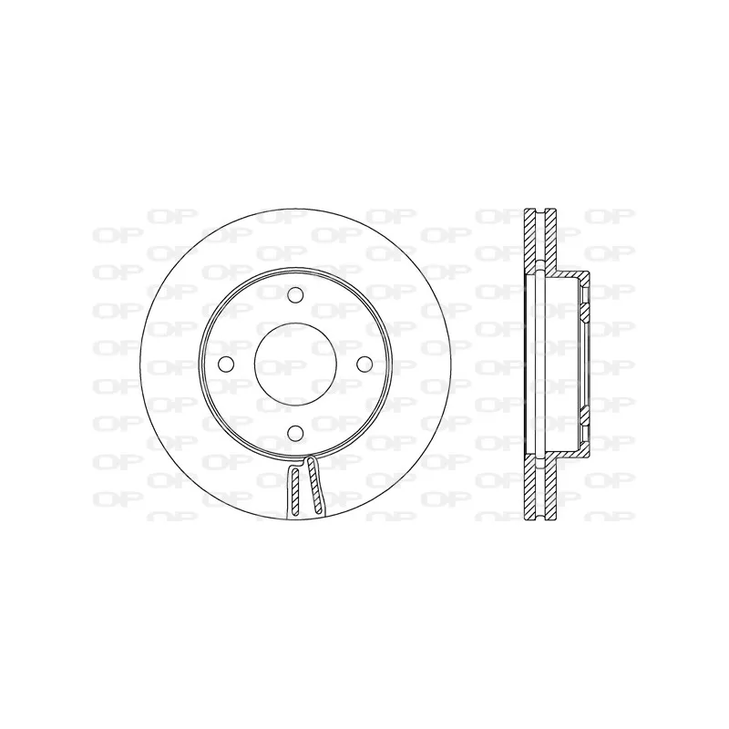 Jeu de 2 disques de frein avant OPEN PARTS BDA2693.20