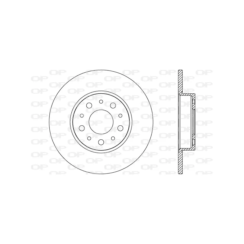 Jeu de 2 disques de frein arrière OPEN PARTS BDA2695.10