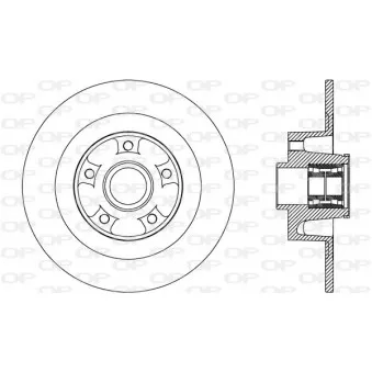 Jeu de 2 disques de frein arrière OPEN PARTS