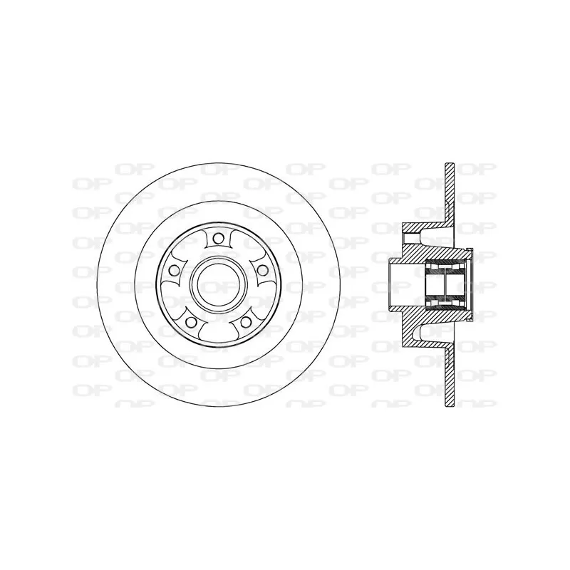 Jeu de 2 disques de frein arrière OPEN PARTS BDA2708.30