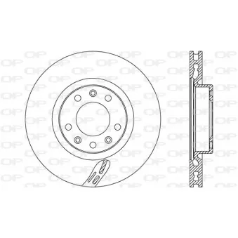 Jeu de 2 disques de frein avant OPEN PARTS BDA2725.20