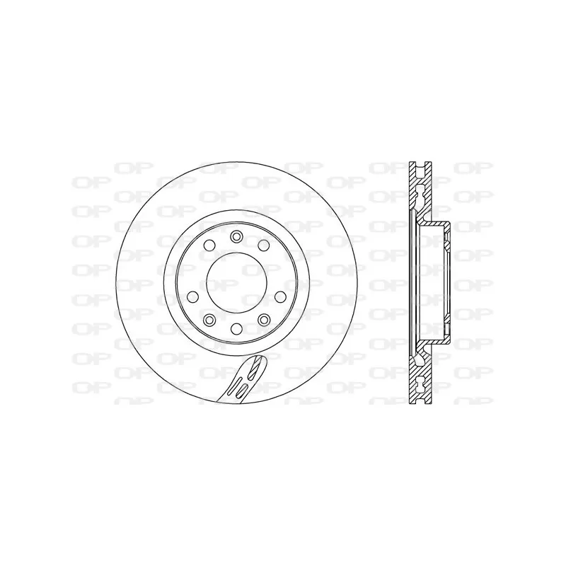 Jeu de 2 disques de frein avant OPEN PARTS BDA2725.20